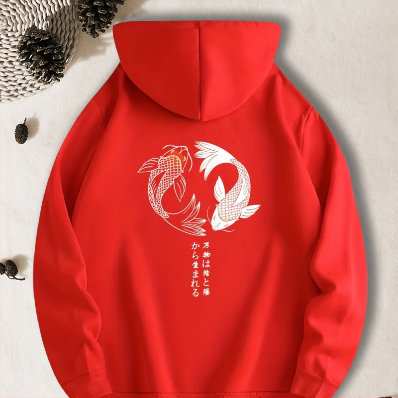 Halmintás kenguruzsebes kapucnis pulóverek, lezser hosszú ujjú kapucnis pulóverek, férfi ruházat, őszi-téli