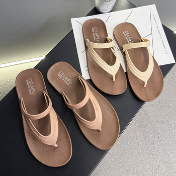 Sandale simple, flip-flops, ținute de cuplu, antiderapante, flip-flops casual pentru bărbați și femei, sandale de plajă la modă