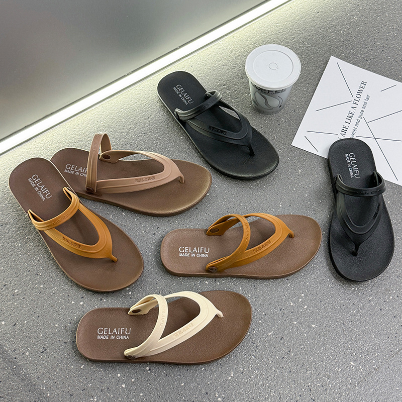 Sandale simple, flip-flops, ținute de cuplu, antiderapante, flip-flops casual pentru bărbați și femei, sandale de plajă la modă