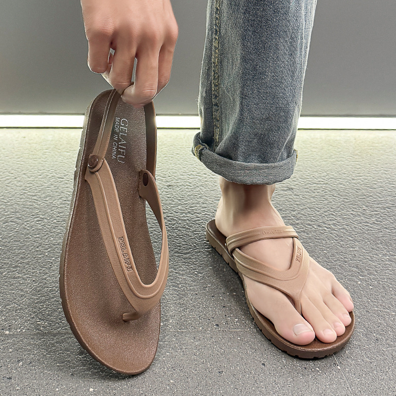 Sandale simple, flip-flops, ținute de cuplu, antiderapante, flip-flops casual pentru bărbați și femei, sandale de plajă la modă