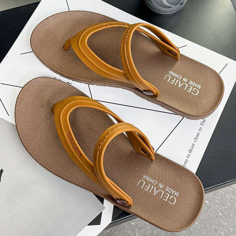 Sandale simple, flip-flops, ținute de cuplu, antiderapante, flip-flops casual pentru bărbați și femei, sandale de plajă la modă