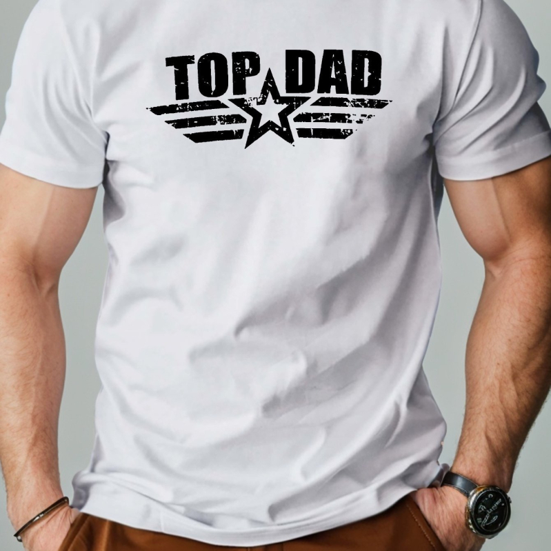 Puha és lélegző apuka felső, tiszta pamutból, kényelmes szabású, férfi