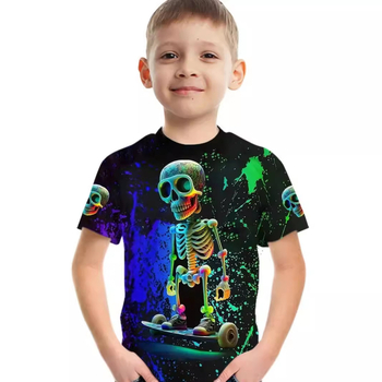 Poiste lühikeste varrukatega T-särk 2024. aasta uus anime stiil. Suvised laste riided, pluusid, laste suvised riided. Poiste T-särk RA1.