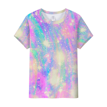 Διασυνοριακή χονδρική πώληση νέας σειράς τρισδιάστατης ψηφιακής εκτύπωσης Εκτύπωση ανδρικών και γυναικείων κοντομάνικων μπλουζών από κατασκευαστές