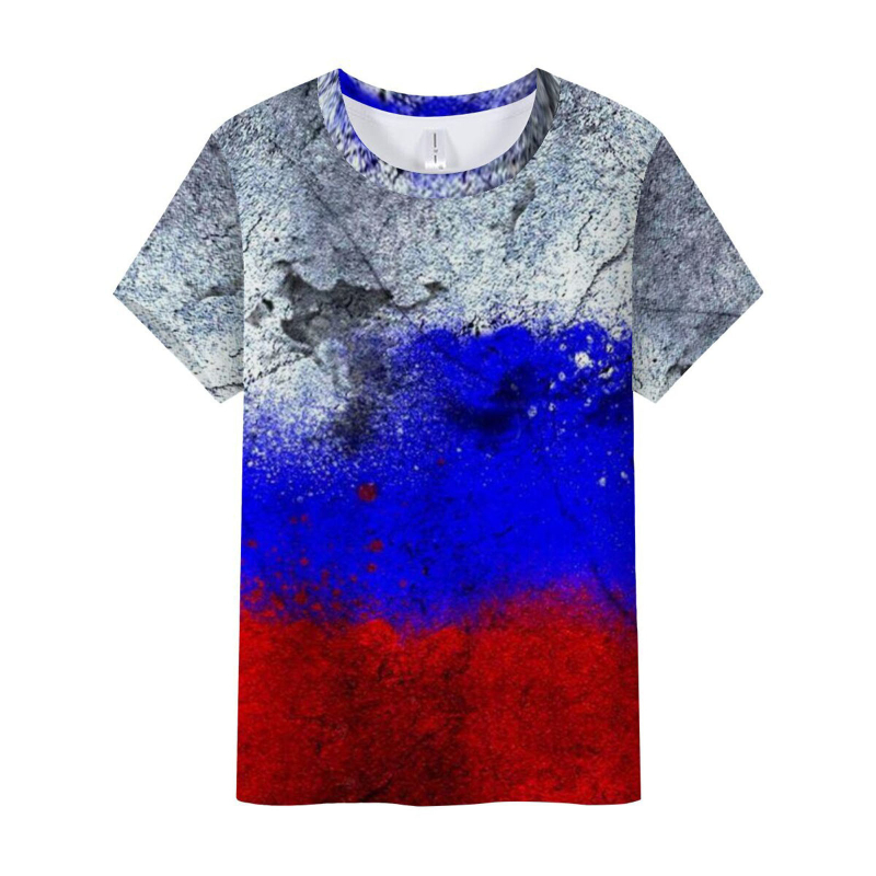 Διασυνοριακή χονδρική πώληση νέας σειράς τρισδιάστατης ψηφιακής εκτύπωσης Εκτύπωση ανδρικών και γυναικείων κοντομάνικων μπλουζών από κατασκευαστές