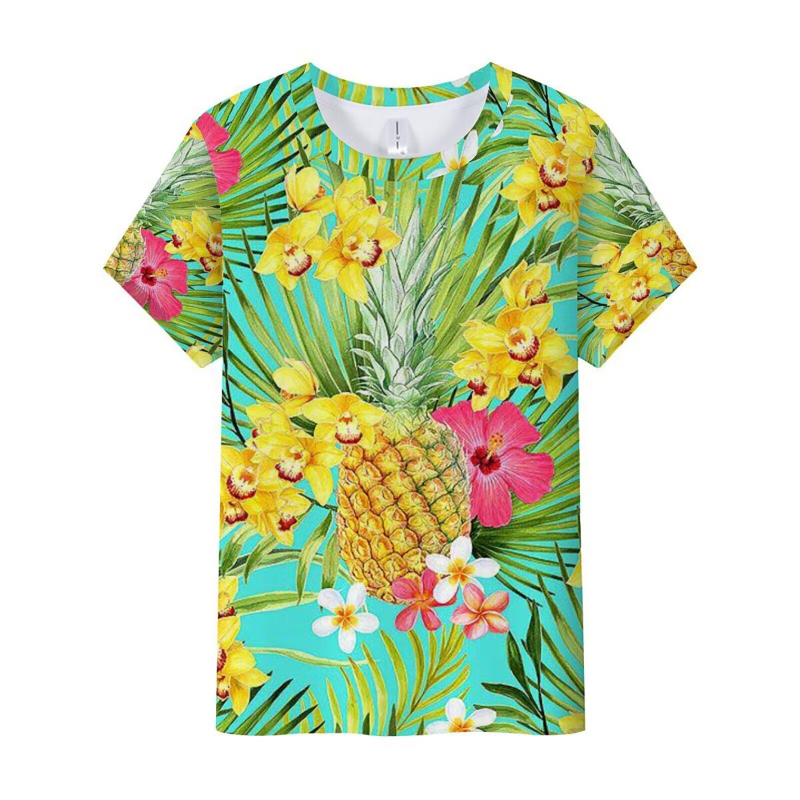 Διασυνοριακή χονδρική πώληση νέας σειράς τρισδιάστατης ψηφιακής εκτύπωσης Εκτύπωση ανδρικών και γυναικείων κοντομάνικων μπλουζών από κατασκευαστές