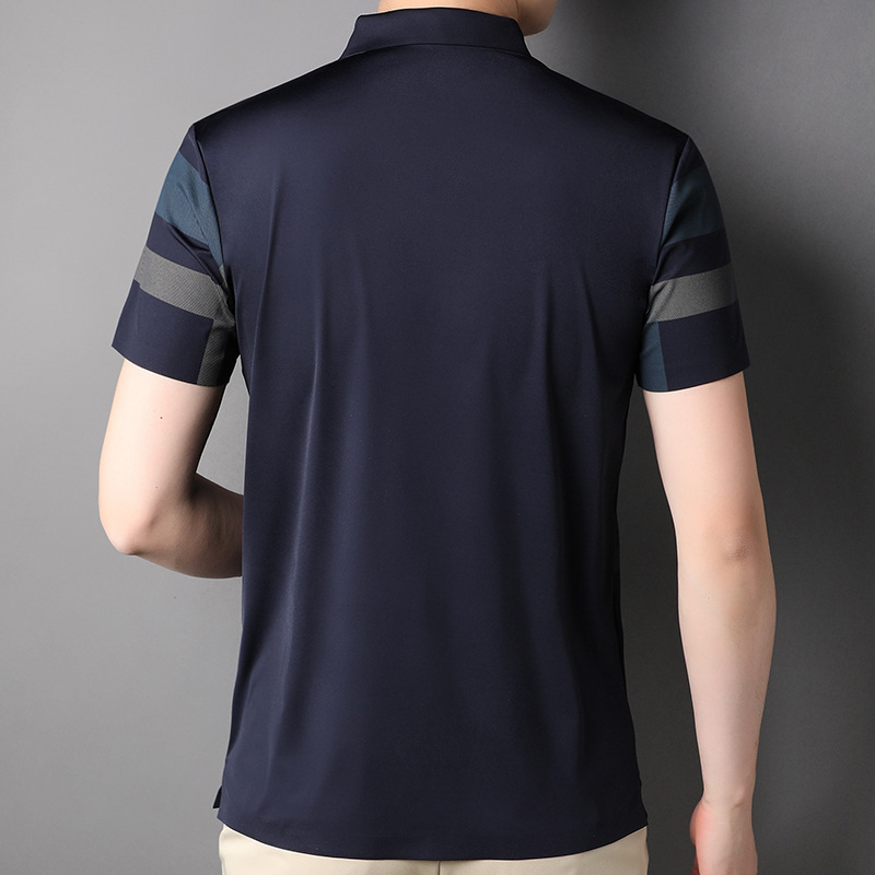 „Hunterson“ vyriški 2023 m. vasaros nauji trumpomis rankovėmis marškinėliai be pėdsakų. Vyriški dalykiniai laisvalaikio polo marškinėliai su atvartu.