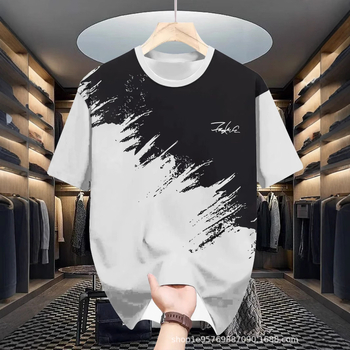 Meeste lühikeste varrukatega T-särk 2025. aasta uus suvine moodne Korea lahtise alussärgi teismelistele väliskaubanduse T-särkide riided