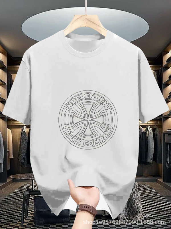 Meeste lühikeste varrukatega T-särk 2025. aasta uus suvine moodne Korea lahtise alussärgi teismelistele väliskaubanduse T-särkide riided