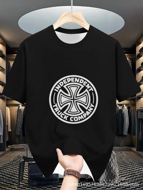 Meeste lühikeste varrukatega T-särk 2025. aasta uus suvine moodne Korea lahtise alussärgi teismelistele väliskaubanduse T-särkide riided