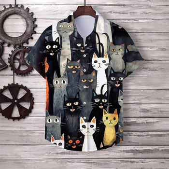 Trendový dizajn pánskej košele s 3D digitálnou tlačou z roku 2025, populárna americká mládežnícka továrenská predajňa bez kapucne