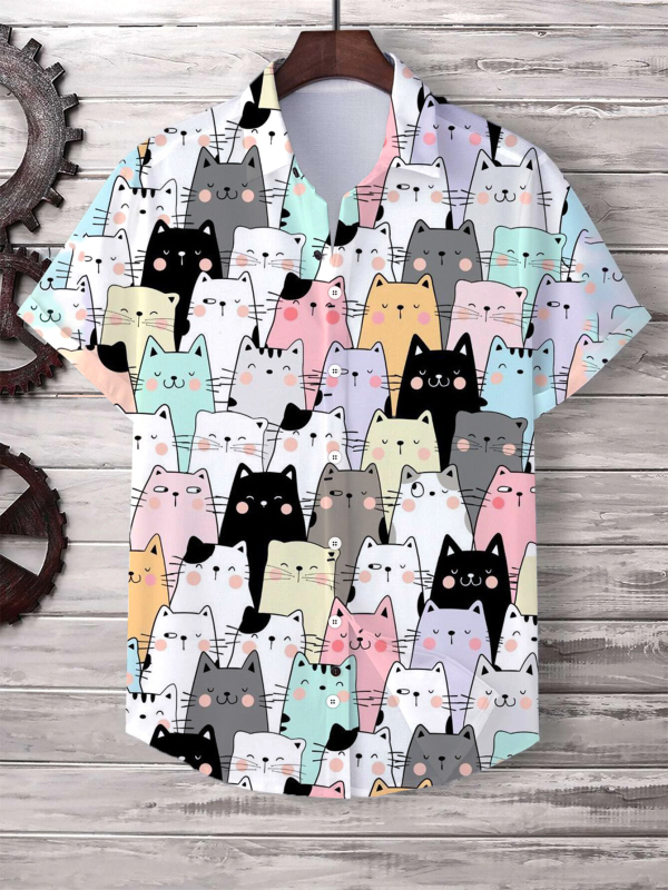 Trendový dizajn pánskej košele s 3D digitálnou tlačou z roku 2025, populárna americká mládežnícka továrenská predajňa bez kapucne