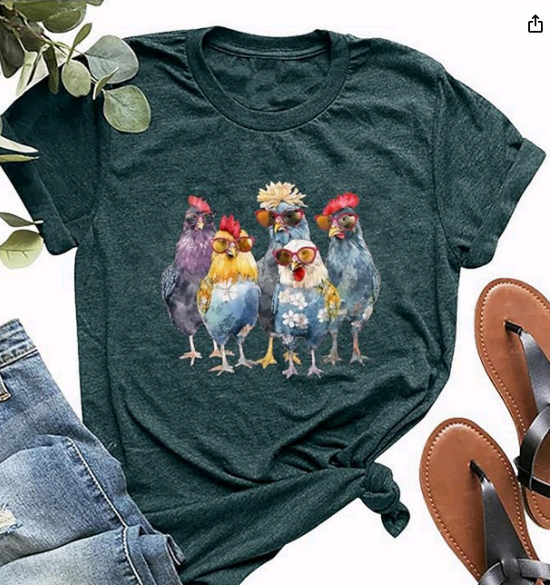 Jachetă pentru femei din comerț exterior, comerț electronic transfrontalier, tricou din bumbac colorat cu imprimeu de Crăciun de la Amazon