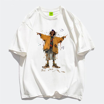 Letné tričko s krátkym rukávom v americkom štýle s potlačou starej módnej značky pre mužov a ženy, retro, z ťažkej bavlny, s polovičným rukávom