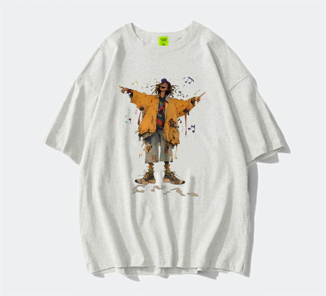 Letné tričko s krátkym rukávom v americkom štýle s potlačou starej módnej značky pre mužov a ženy, retro, z ťažkej bavlny, s polovičným rukávom