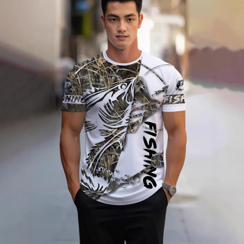 2024. aasta piiriülene 3DT särk, vabaaja meeste topp, lühikeste varrukatega, trükitud loomalõvi mustriga, ümara kaelusega, moodne