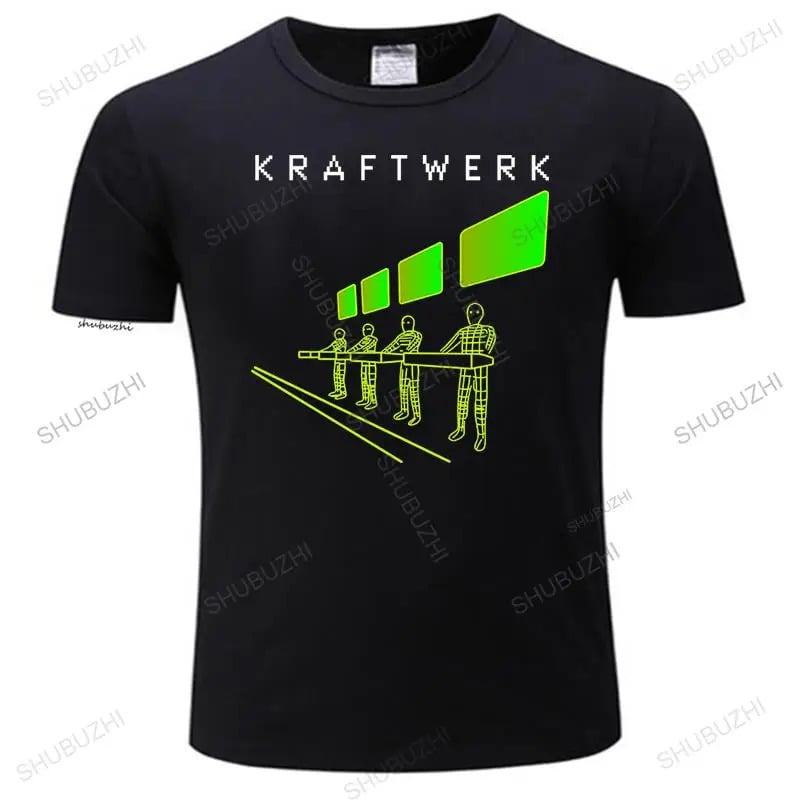 Tricou casual nou sosit Kraftwerk 3D Tricou negru Electro
