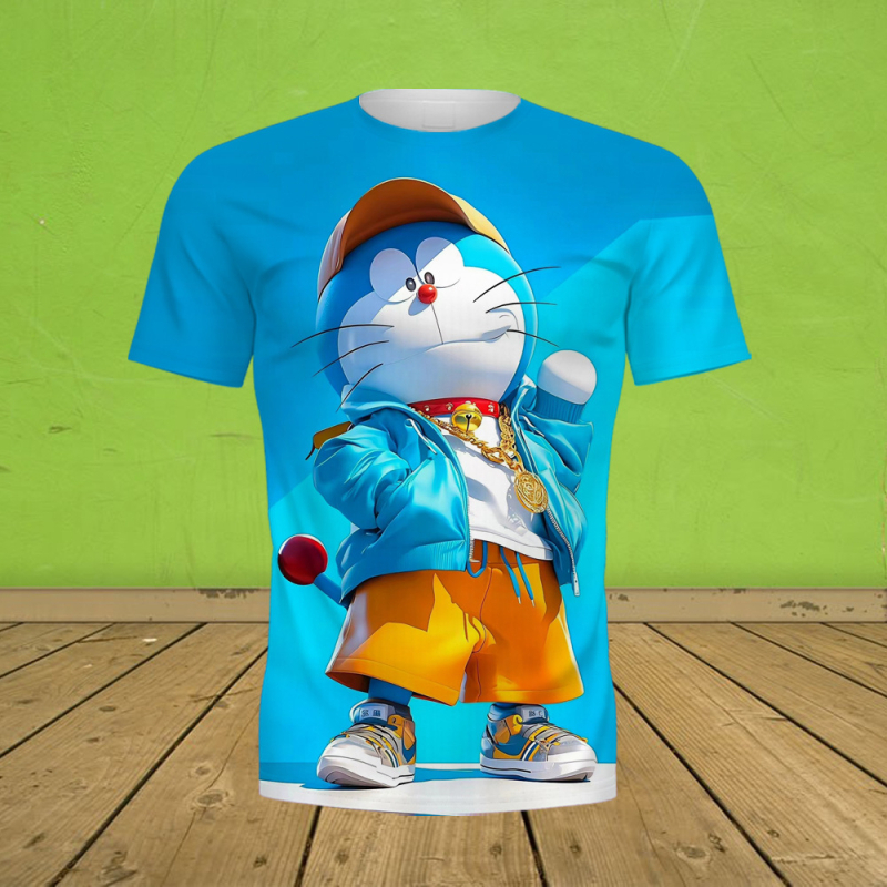 Εξωτερικό εμπόριο διασυνοριακό καλοκαίρι 3D ψηφιακή εκτύπωση T-shirt μόδας με στρογγυλή λαιμόκοψη κοντό μανίκι χαλαρό άνετο μπουφάν κατασκευαστές πηγής