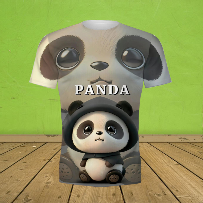 Εξωτερικό εμπόριο διασυνοριακό καλοκαίρι 3D ψηφιακή εκτύπωση T-shirt μόδας με στρογγυλή λαιμόκοψη κοντό μανίκι χαλαρό άνετο μπουφάν κατασκευαστές πηγής