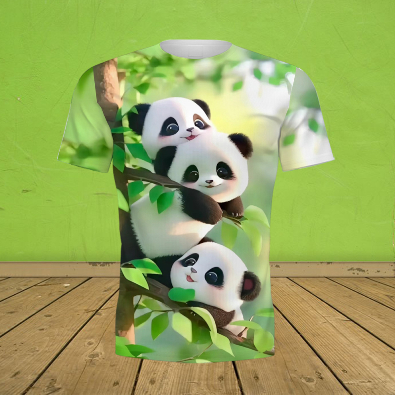 Εξωτερικό εμπόριο διασυνοριακό καλοκαίρι 3D ψηφιακή εκτύπωση T-shirt μόδας με στρογγυλή λαιμόκοψη κοντό μανίκι χαλαρό άνετο μπουφάν κατασκευαστές πηγής
