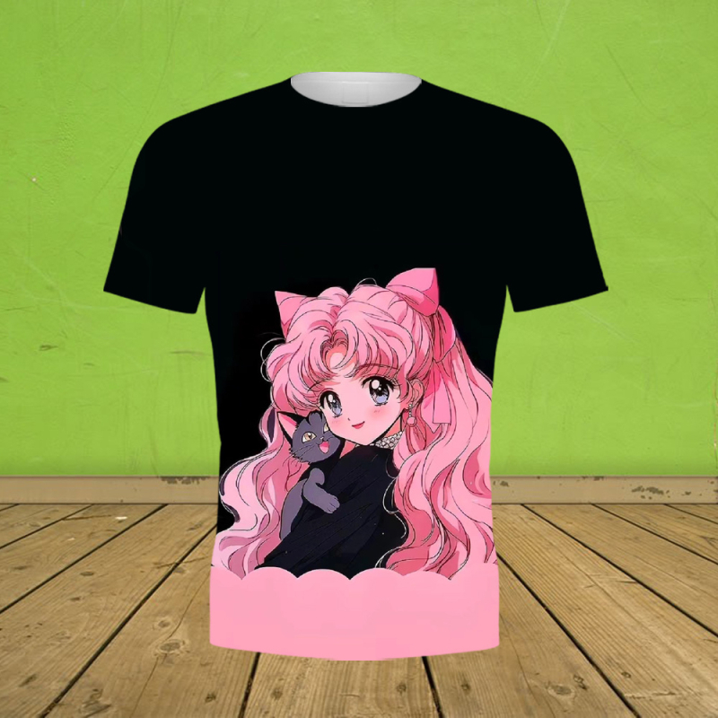 Εξωτερικό εμπόριο διασυνοριακό καλοκαίρι 3D ψηφιακή εκτύπωση T-shirt μόδας με στρογγυλή λαιμόκοψη κοντό μανίκι χαλαρό άνετο μπουφάν κατασκευαστές πηγής