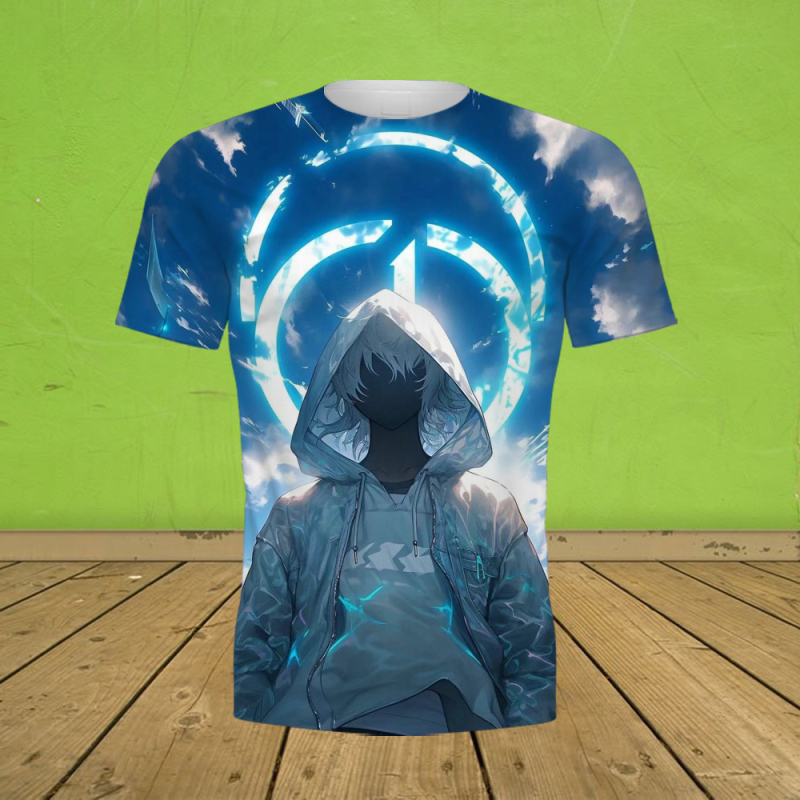 Εξωτερικό εμπόριο διασυνοριακό καλοκαίρι 3D ψηφιακή εκτύπωση T-shirt μόδας με στρογγυλή λαιμόκοψη κοντό μανίκι χαλαρό άνετο μπουφάν κατασκευαστές πηγής