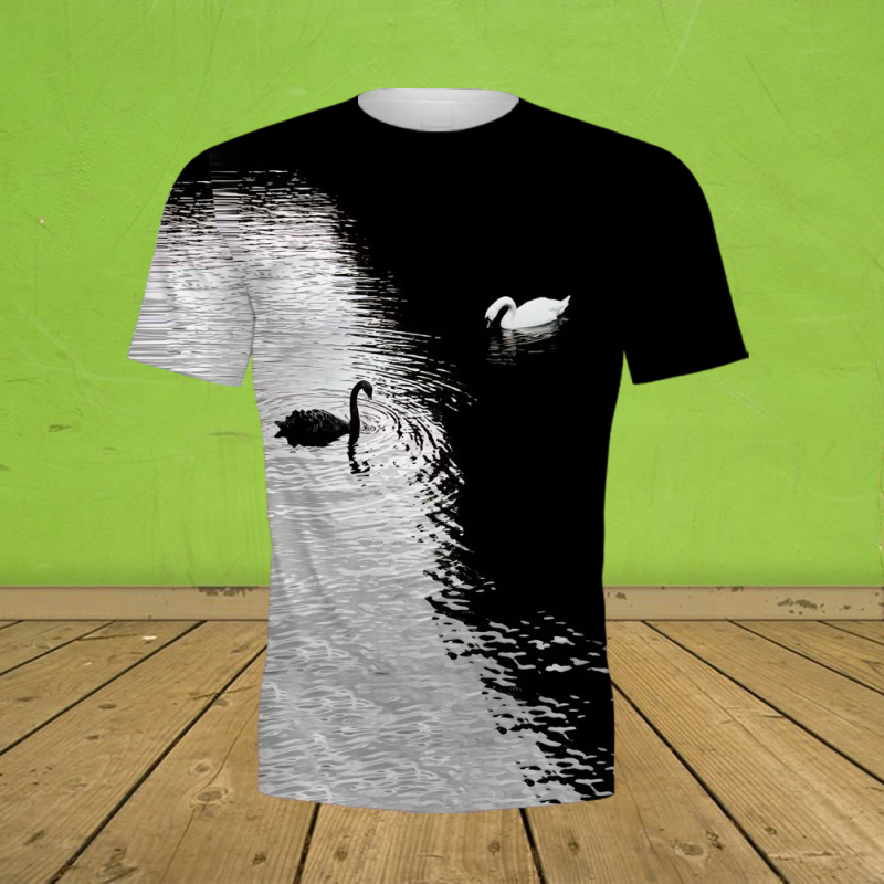 Εξωτερικό εμπόριο διασυνοριακό καλοκαίρι 3D ψηφιακή εκτύπωση T-shirt μόδας με στρογγυλή λαιμόκοψη κοντό μανίκι χαλαρό άνετο μπουφάν κατασκευαστές πηγής