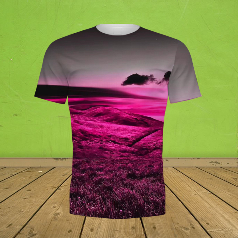 Εξωτερικό εμπόριο διασυνοριακό καλοκαίρι 3D ψηφιακή εκτύπωση T-shirt μόδας με στρογγυλή λαιμόκοψη κοντό μανίκι χαλαρό άνετο μπουφάν κατασκευαστές πηγής