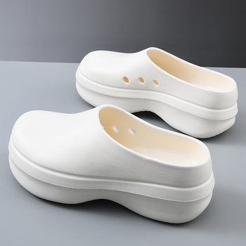 Šefo batai moterims, vasariniai, storo pado, „Baotou“, atsparūs dilimui, neslystantys, kvėpuojantys, EVA, nesmirdantys, vyriški šlepetės