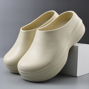 Šefo batai moterims, vasariniai, storo pado, „Baotou“, atsparūs dilimui, neslystantys, kvėpuojantys, EVA, nesmirdantys, vyriški šlepetės