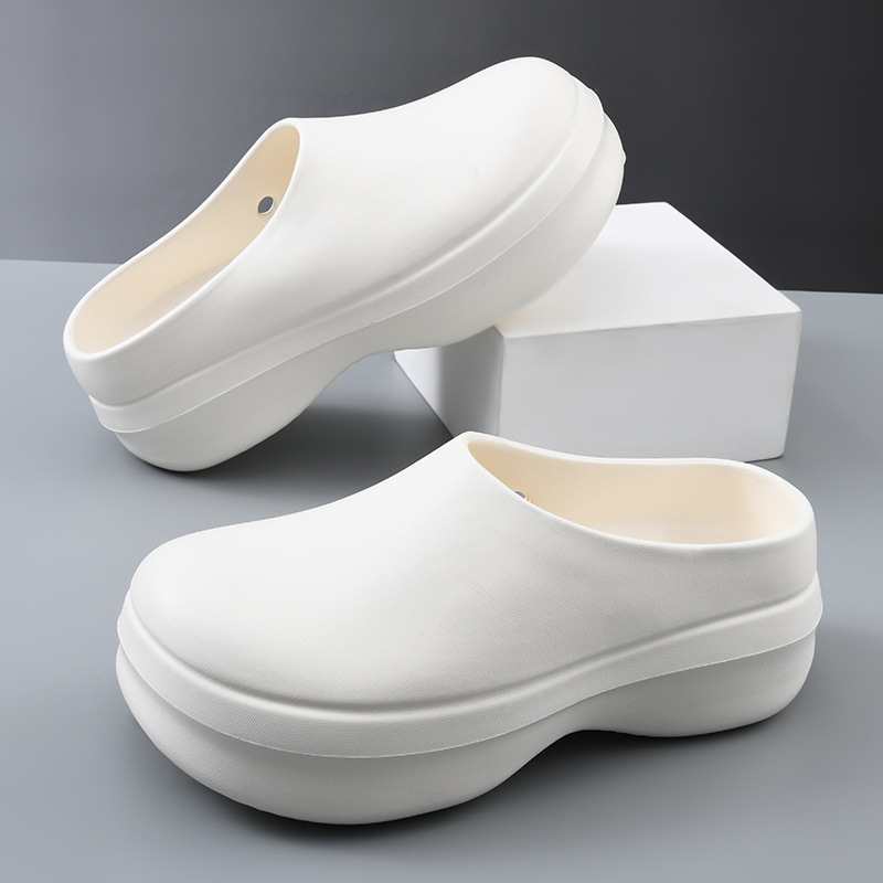 Šefo batai moterims, vasariniai, storo pado, „Baotou“, atsparūs dilimui, neslystantys, kvėpuojantys, EVA, nesmirdantys, vyriški šlepetės