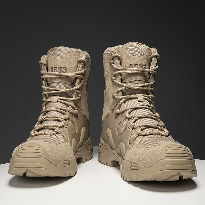 Cezhraničné 2023 Nové pánske turistické topánky s vysokým tlmením nárazov, bojové tréningové topánky, taktické tréningové topánky do púšte