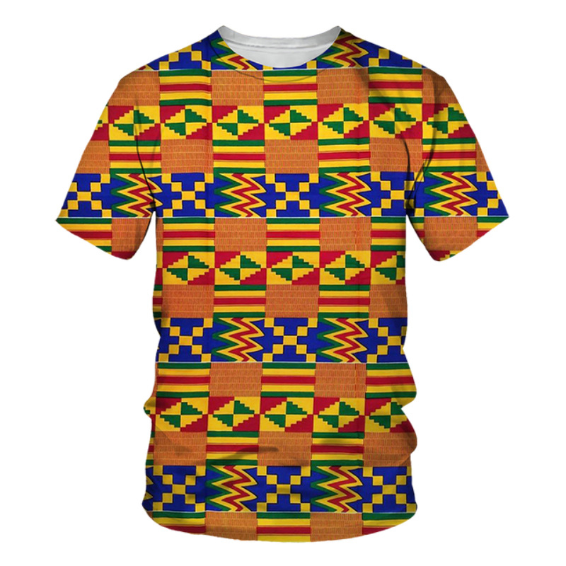 Tricou transfrontalier Europa și Statele Unite, comerț exterior, imprimare retro, tricou pentru bărbați, imprimare digitală 3D, guler rotund, mânecă scurtă, producători en-gros, tricou 3D