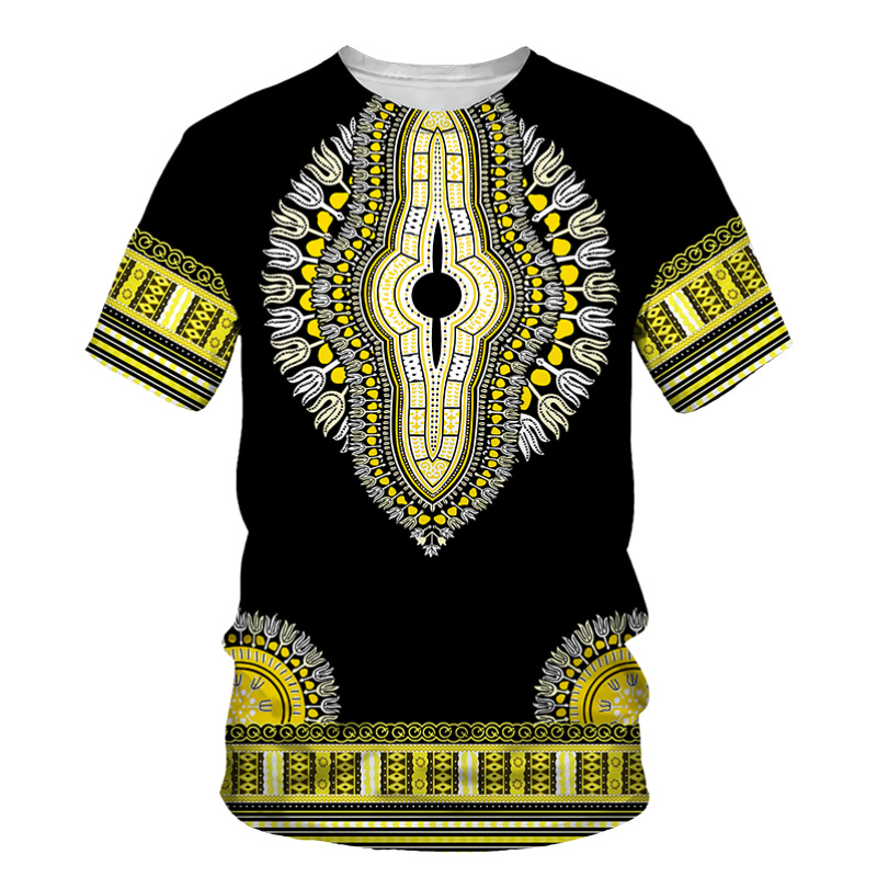 Tricou transfrontalier Europa și Statele Unite, comerț exterior, imprimare retro, tricou pentru bărbați, imprimare digitală 3D, guler rotund, mânecă scurtă, producători en-gros, tricou 3D