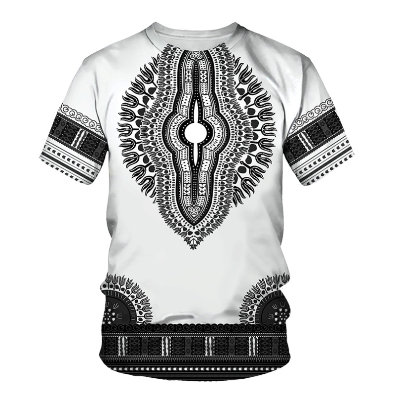 Tricou transfrontalier Europa și Statele Unite, comerț exterior, imprimare retro, tricou pentru bărbați, imprimare digitală 3D, guler rotund, mânecă scurtă, producători en-gros, tricou 3D