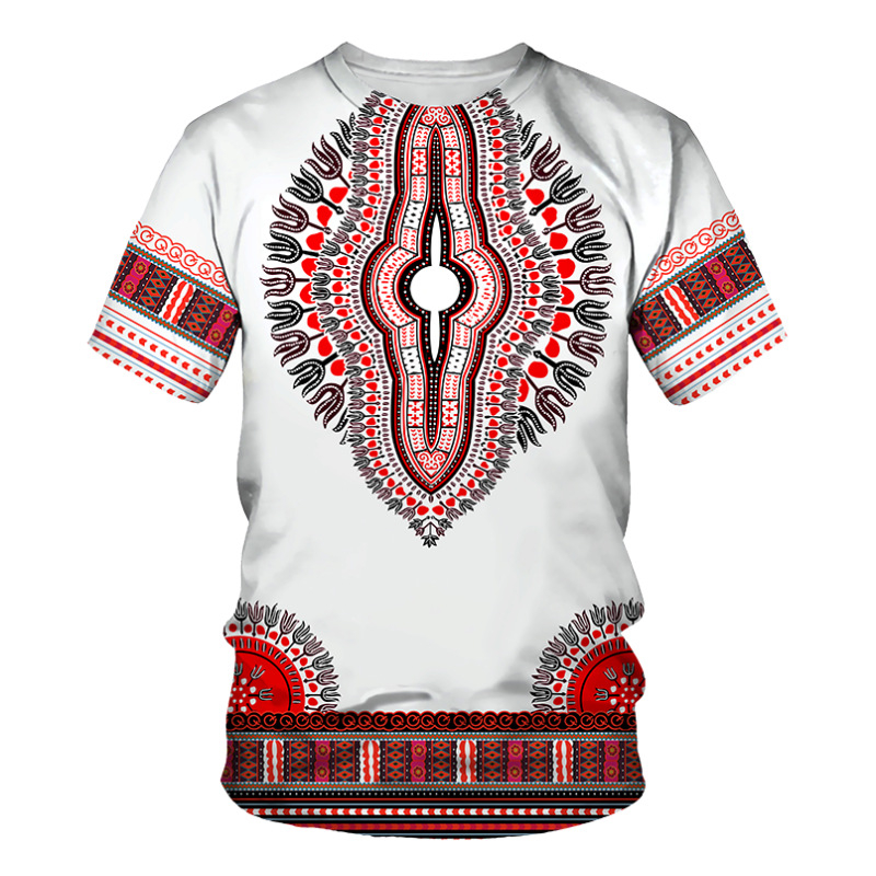 Tricou transfrontalier Europa și Statele Unite, comerț exterior, imprimare retro, tricou pentru bărbați, imprimare digitală 3D, guler rotund, mânecă scurtă, producători en-gros, tricou 3D