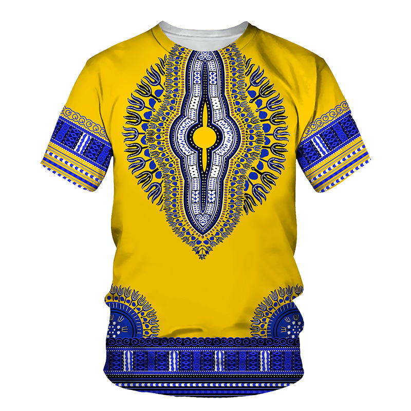 Tricou transfrontalier Europa și Statele Unite, comerț exterior, imprimare retro, tricou pentru bărbați, imprimare digitală 3D, guler rotund, mânecă scurtă, producători en-gros, tricou 3D