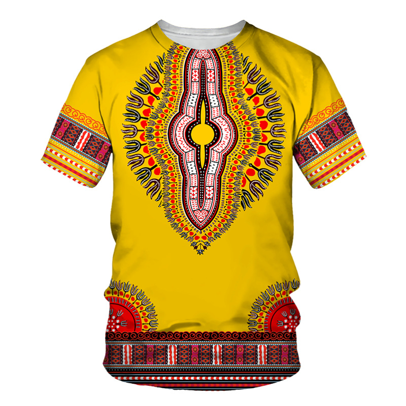 Tricou transfrontalier Europa și Statele Unite, comerț exterior, imprimare retro, tricou pentru bărbați, imprimare digitală 3D, guler rotund, mânecă scurtă, producători en-gros, tricou 3D