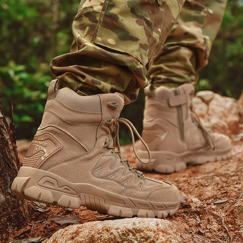 2024 m. žieminiai lauko darbo batai iš „Independent Station AliExpress“ vyriški trumpi batai, vyriški laisvalaikio odiniai batai, vidutinio aukščio vyriški batai.