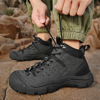 Vyriški sportiniai batai, skirti žygiams pasienyje, nauji odiniai, atsparūs dėvėjimuisi, žygiams, laisvalaikiui, sportui, batai, skirti vasarai.