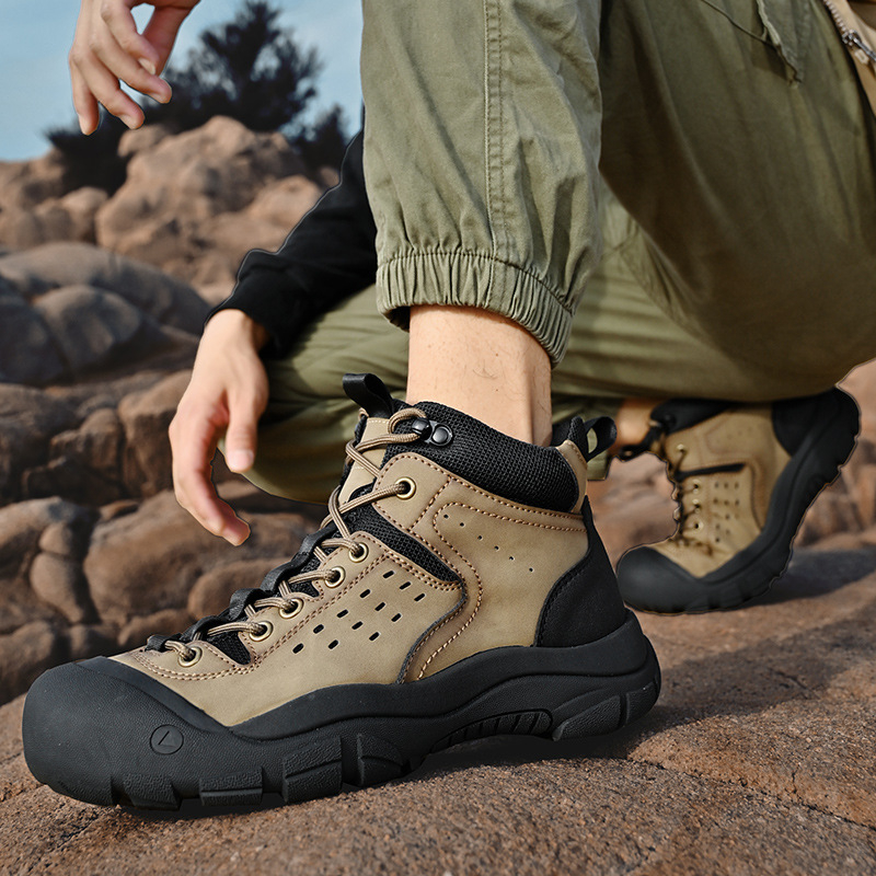 Vyriški sportiniai batai, skirti žygiams pasienyje, nauji odiniai, atsparūs dėvėjimuisi, žygiams, laisvalaikiui, sportui, batai, skirti vasarai.