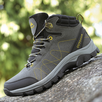 Határokon átnyúló, plus size túracipők, férfi magas szárú, páros kültéri cipők, férfi túracipők, polár béléssel, meleg pamut cipők, kopásálló alkalmi cipők férfiaknak