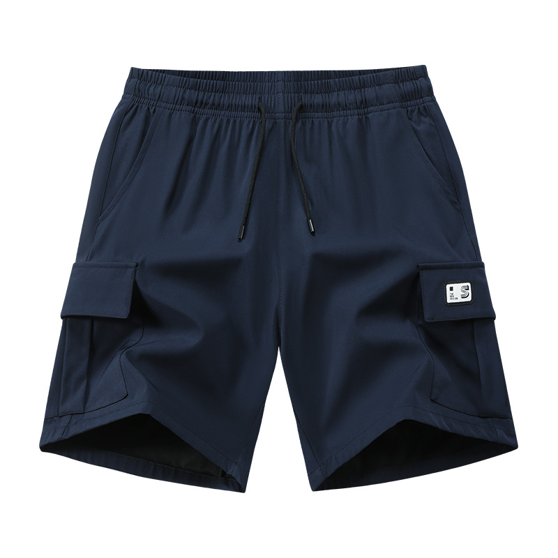 Meeste tööriistapüksid 2025. aasta suvised jääsiidist kiiresti kuivavad Korea stiilis moodsad kaubamärgi lahtised sirge säärega spordipüksid vabaajapüksid