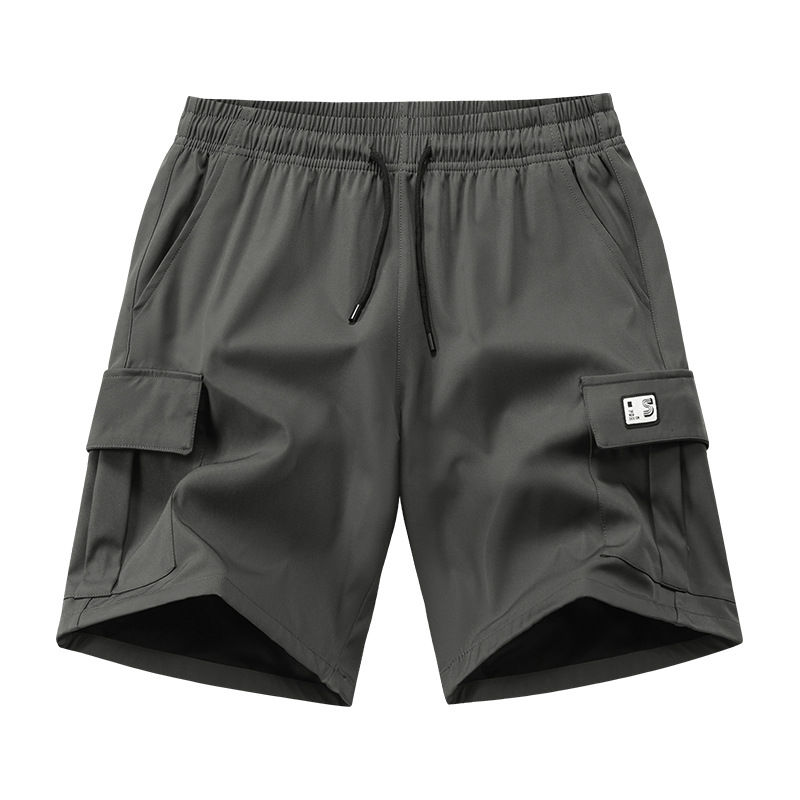 Meeste tööriistapüksid 2025. aasta suvised jääsiidist kiiresti kuivavad Korea stiilis moodsad kaubamärgi lahtised sirge säärega spordipüksid vabaajapüksid