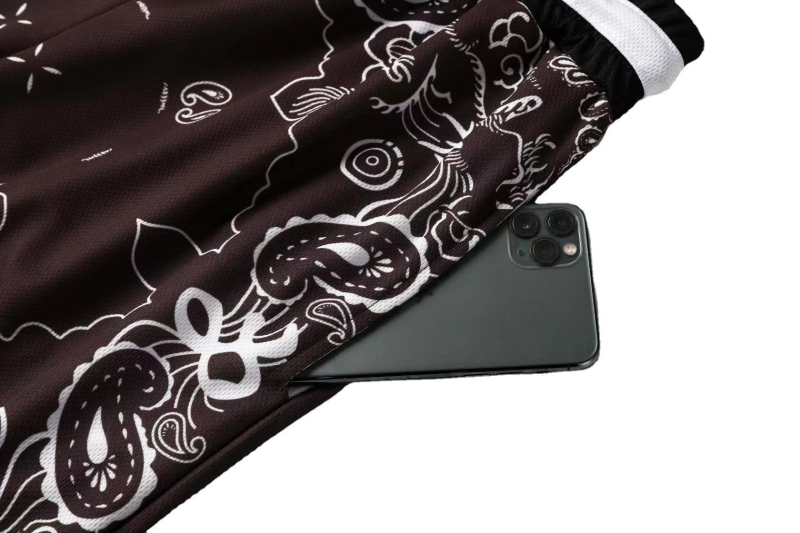 Ameerika moebrändi kiiresti kuivavad korvpallipüksid, vabaaja spordipüksid, india pähkli lillega, põlvepikkused püksid, fitness-spordipüksid