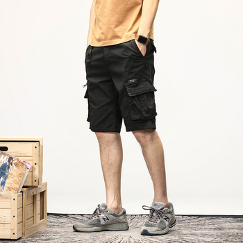 Pantaloni scurți funcționali de vară transfrontalieri cu buzunar pentru bărbați, pantaloni largi, cu lungime largă, sport pentru tineri
