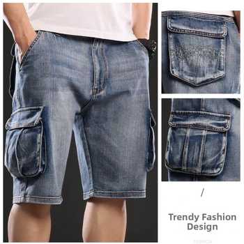 Vasaros mados funkciniai tiesūs įrankių šortai vyriški dizaino pojūčiai madingi prekės ženklo lauko sportiniai penkių taškų džinsai vyriški drabužiai