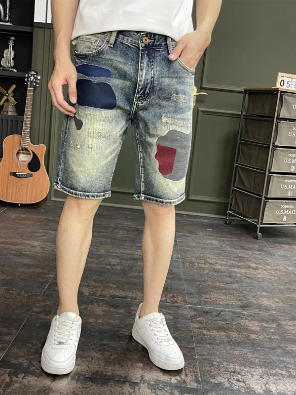 Vasaros mados funkciniai tiesūs įrankių šortai vyriški dizaino pojūčiai madingi prekės ženklo lauko sportiniai penkių taškų džinsai vyriški drabužiai