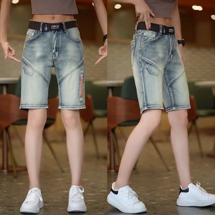 Vasaros mados funkciniai tiesūs įrankių šortai vyriški dizaino pojūčiai madingi prekės ženklo lauko sportiniai penkių taškų džinsai vyriški drabužiai