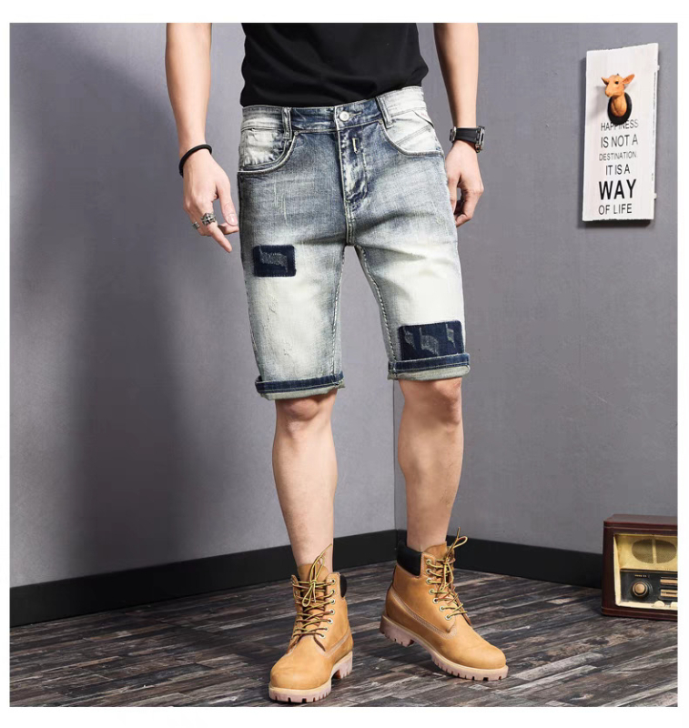 Vasaros mados funkciniai tiesūs įrankių šortai vyriški dizaino pojūčiai madingi prekės ženklo lauko sportiniai penkių taškų džinsai vyriški drabužiai